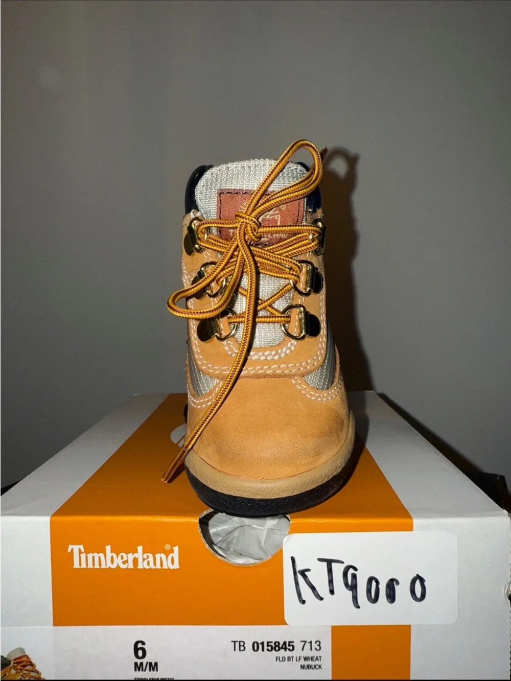 Timberland Kids Tan and Black Hiking Boots 6c